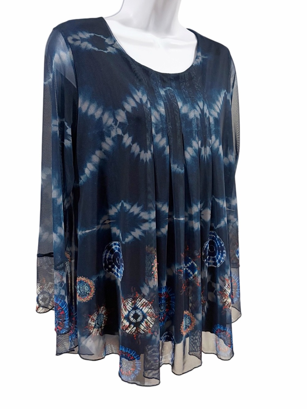 Desigual Le Mans Mesh Flowy Blouse size XL - Picture 3 of 11